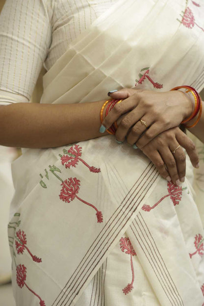 Hibiscus Print Set Mundu