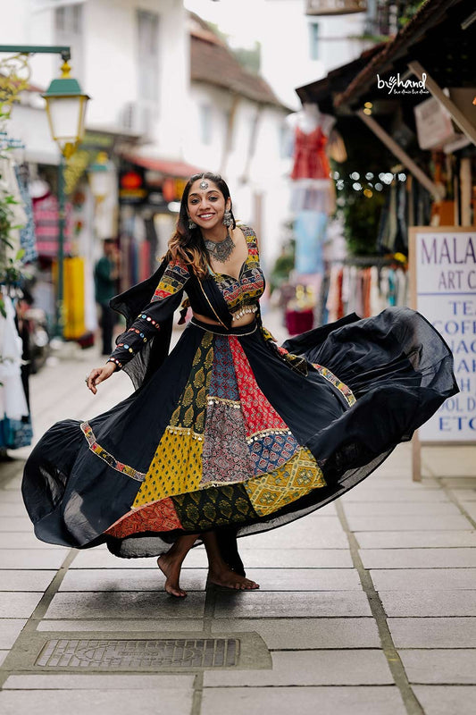 Ajrakh Patch Work Chaniya Choli (Lehenga)