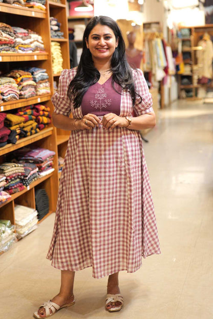 Check Three Panel Dress