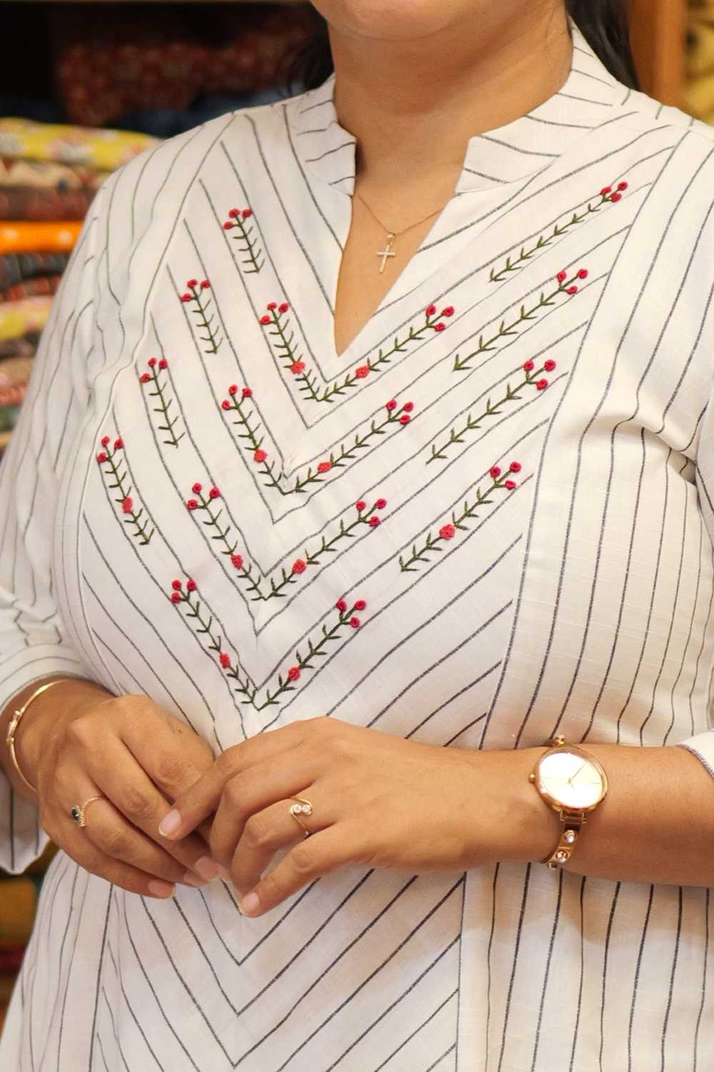 Embroidery A Line Kurti