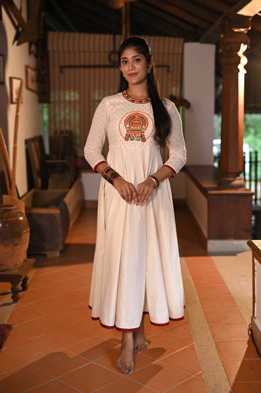 Garudan Thookam Hand Painted Anarkali
