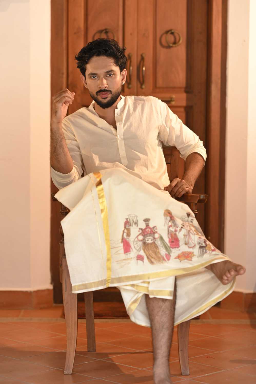 Onapottan Printed Dhothi