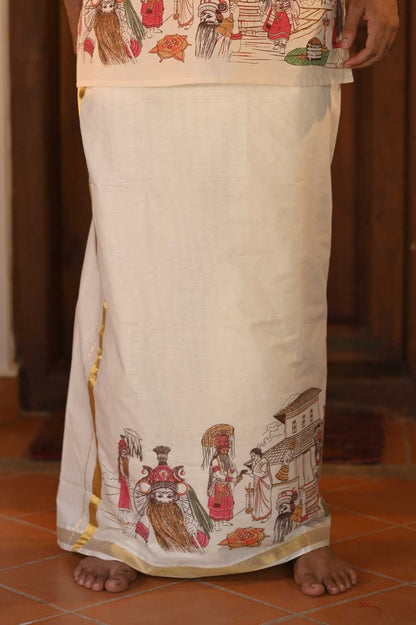 Onapottan Printed Dhothi