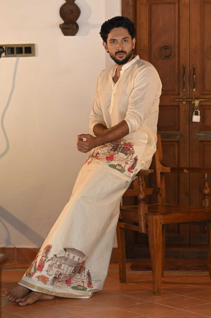 Onapottan Printed Dhothi