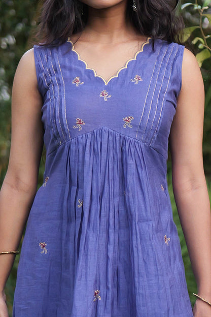 Embroidery Mull Chanderi Co-Ord set