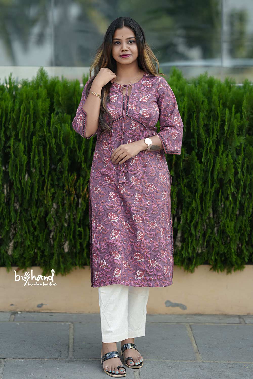 Mauve kurthi border empire kurthi