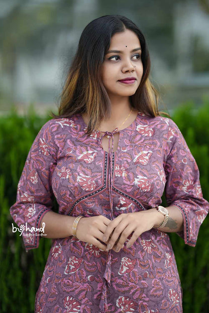 Mauve kurthi border empire kurthi