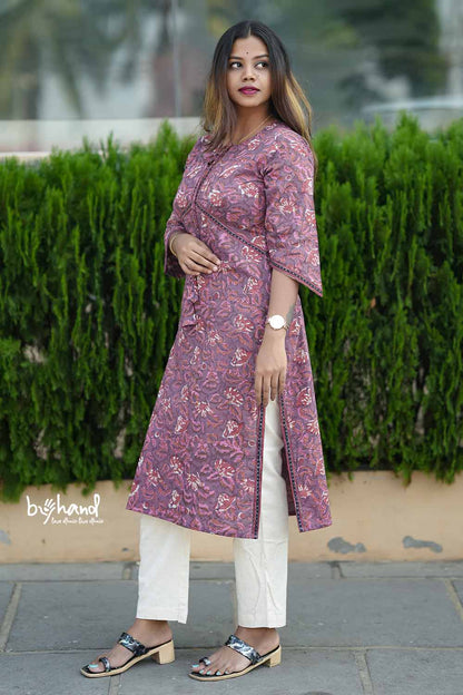 Mauve kurthi border empire kurthi