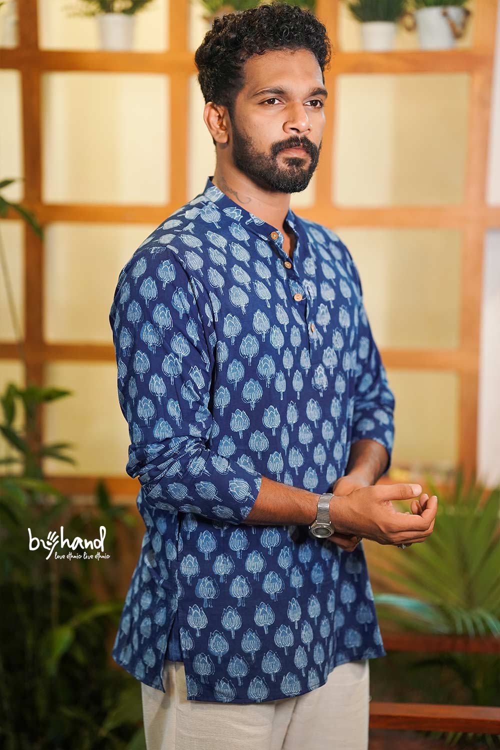 Indigo Mens Short Kurta