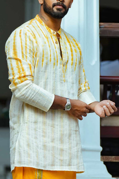 Yellow  Dyed Long Kurta