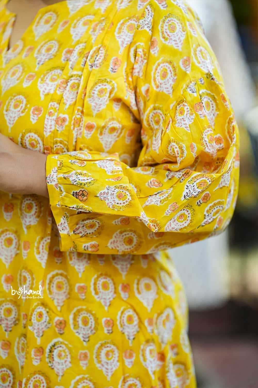 Yellow Sanganeri Suit Set