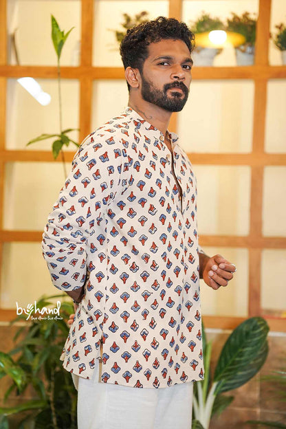 Ajrakh Offwhite Base Kurta