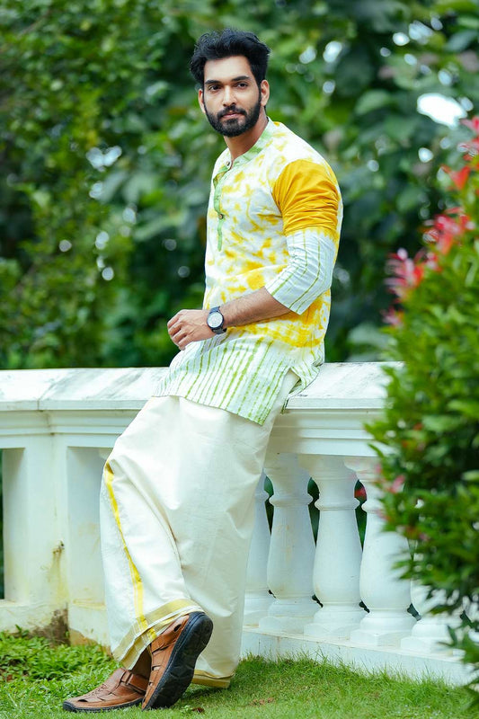 Yellow & Green Ombre Long Kurta