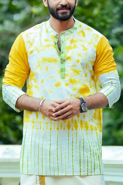 Yellow & Green Ombre Long Kurta