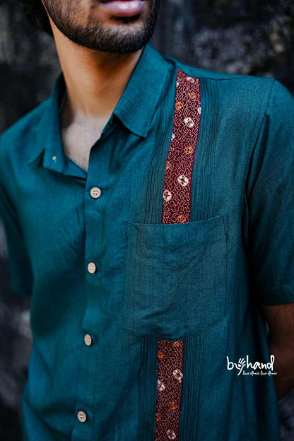 Slub Staple Dark Green Shirt