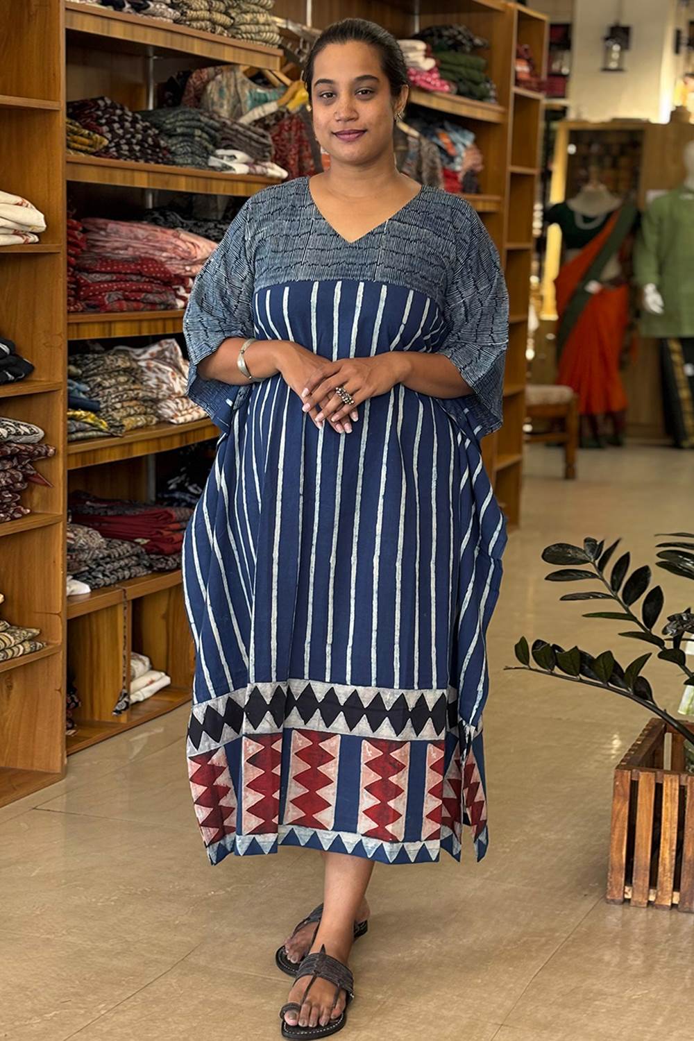 Blue Striped Kaftan