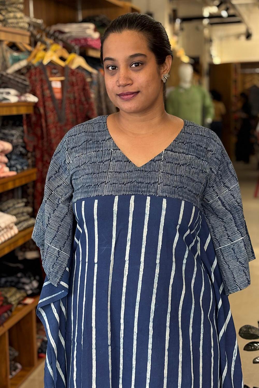 Blue Striped Kaftan