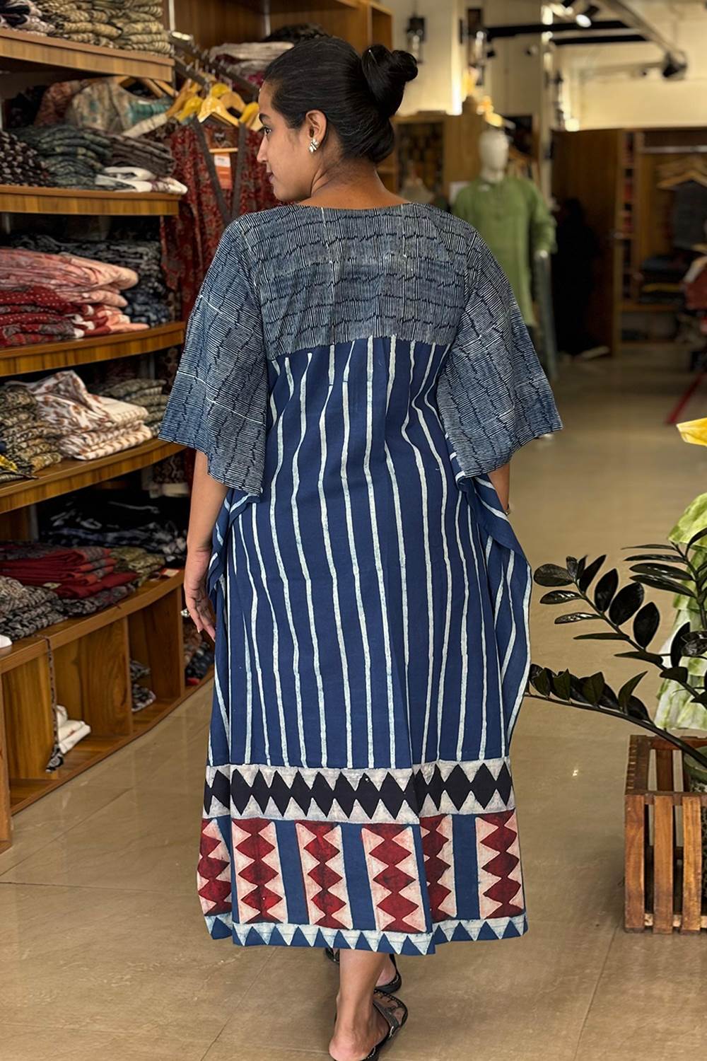 Blue Striped Kaftan