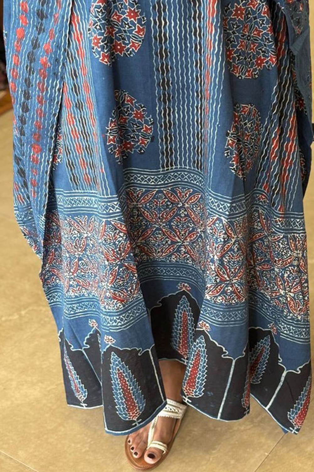 Blue Kaftan with Stripes