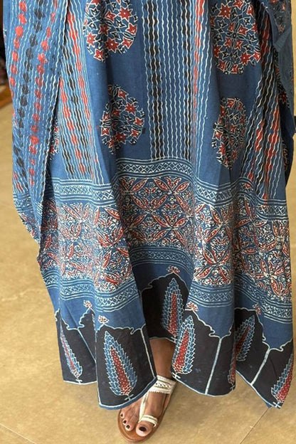 Blue Kaftan with Stripes