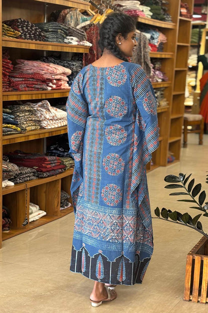 Blue Kaftan with Stripes