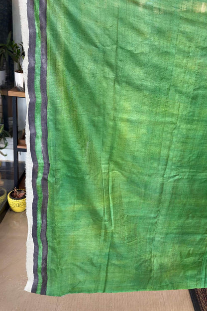 Tussar Handpainted Silk Saree