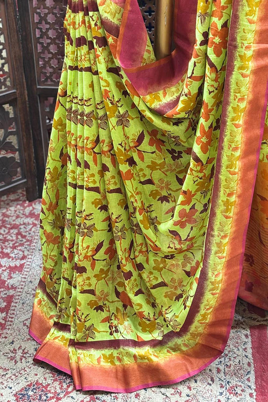 Linen Printed Saree