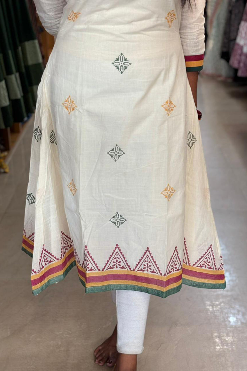 Offwhite A Line Kurthi
