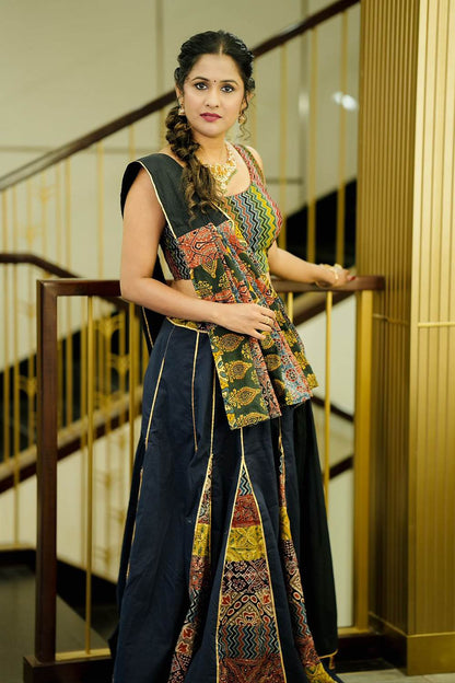 Navy Blue Chaniyacholi Skirt