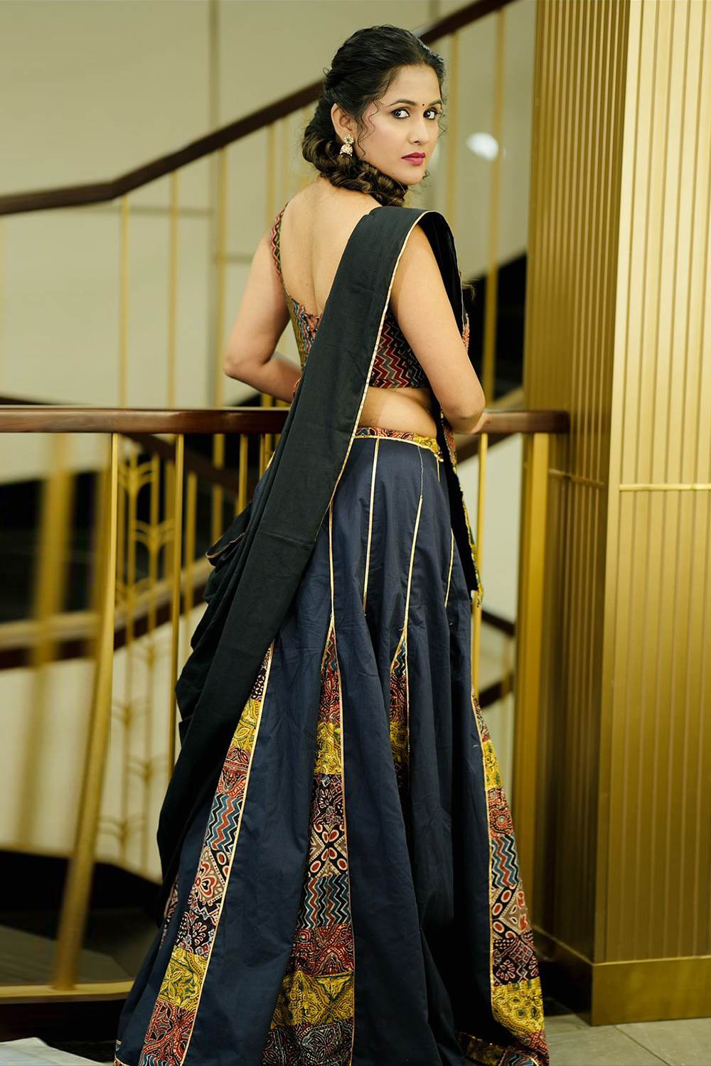 Navy Blue Chaniyacholi Skirt