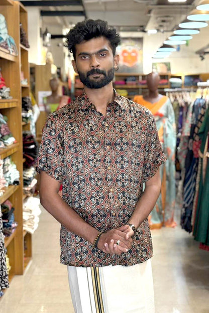 Black Base Modal Silk Shirt