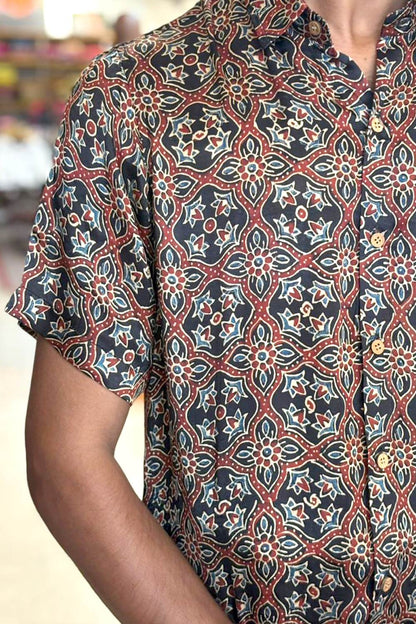 Black Base Modal Silk Shirt