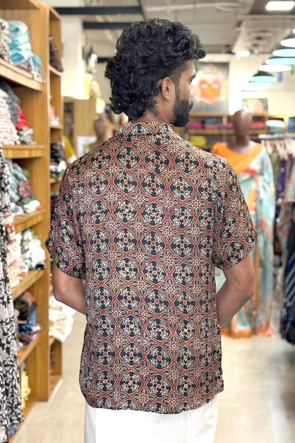 Black Base Modal Silk Shirt