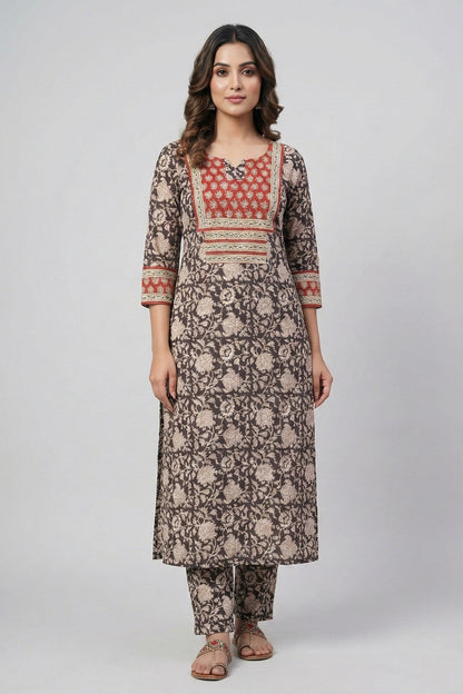 Black & White Kalamkari Kurti