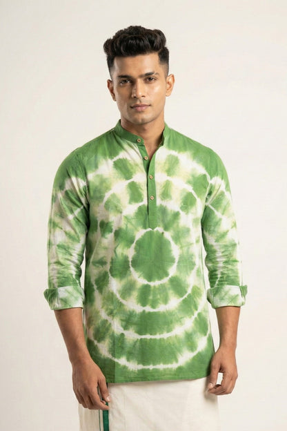 Green Tie & Dye Kurta