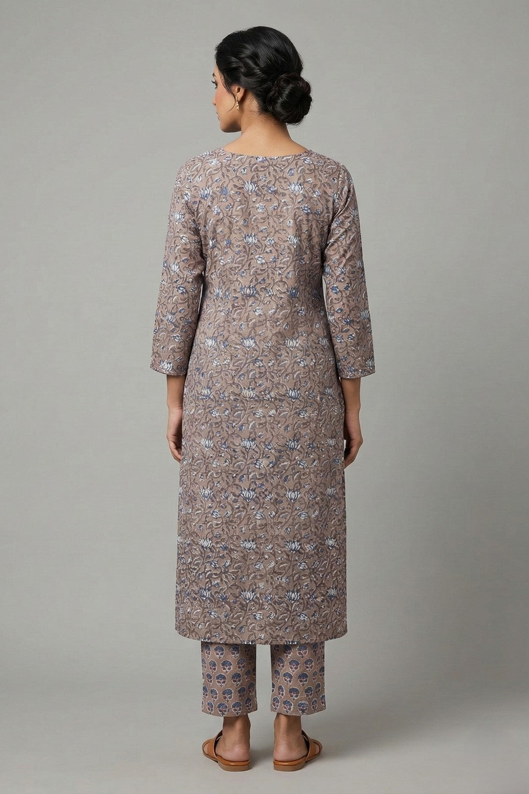 Grey Slited Kurti
