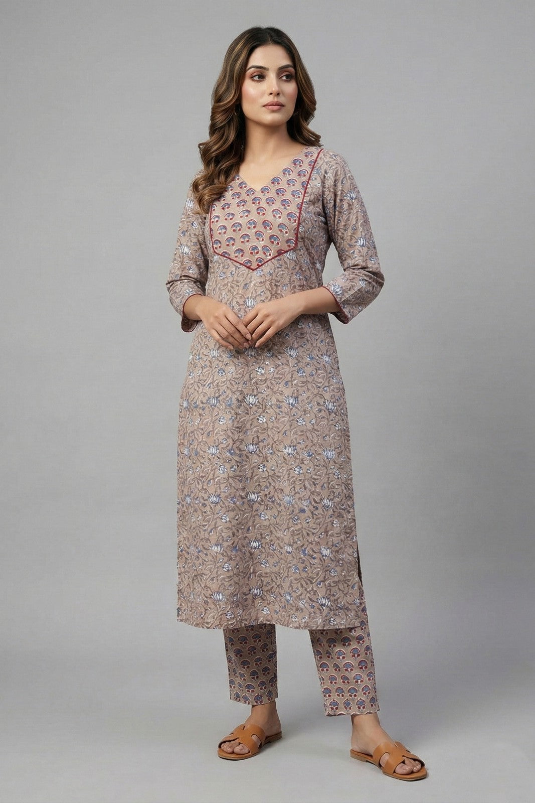 Grey Slited Co Ord Set