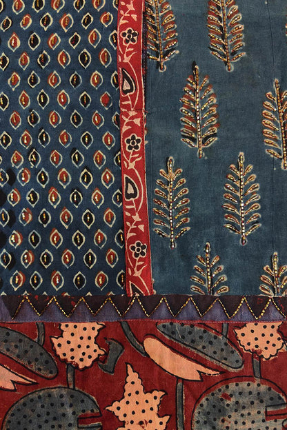 Red Ajrakh Slitted Kurti