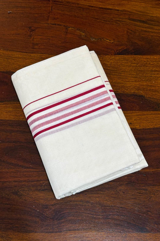 Offwhite Dhothi with 1.5 Inch Border