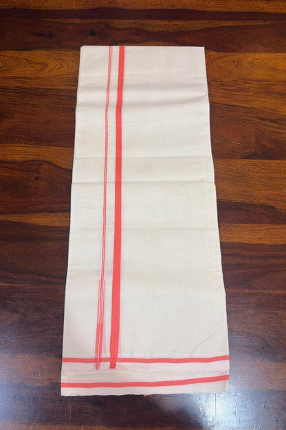 Puliyilakkara Orange Golden Border Saree