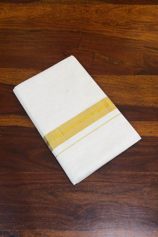 Offwhite Dhothi Thick Golden Border