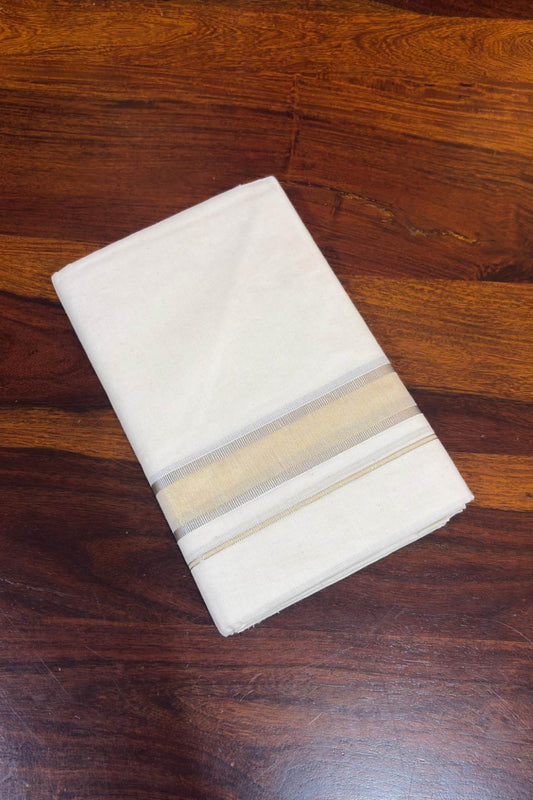 Offwhite Dothi Thick Gloden Border