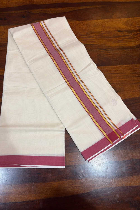 Double Munde Red & Golden Border