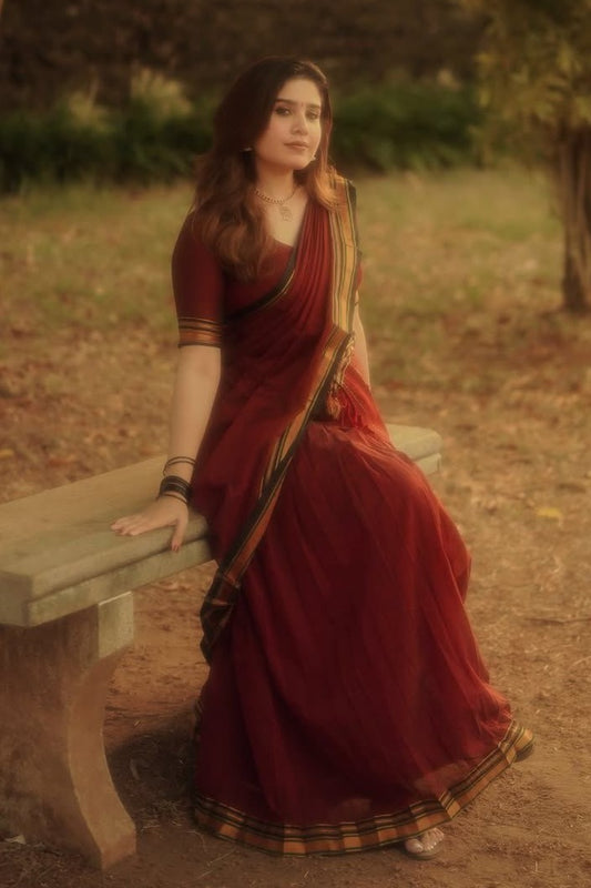 Narayanan pet Hadloom 3 Pcs Dhavani Set