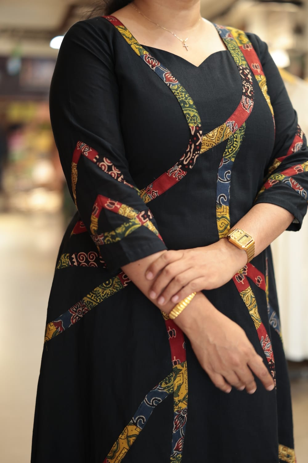 Asymmetrical Patch Aline Top