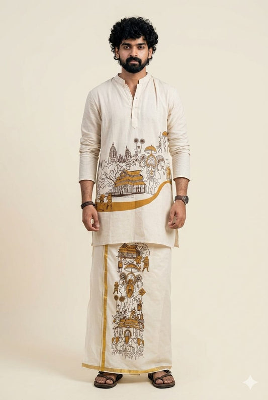 Thrissur Pooram Printed Kurta