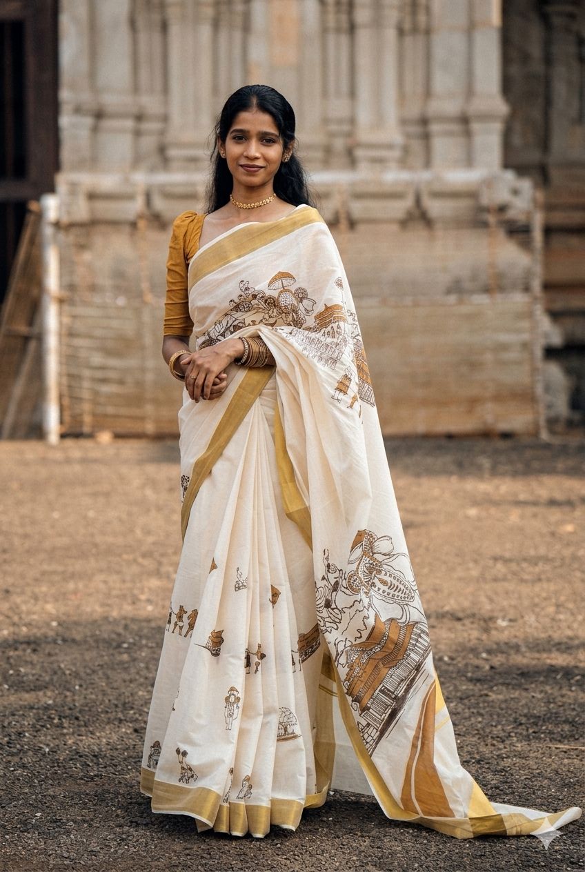 Thrissur Pooram Saree