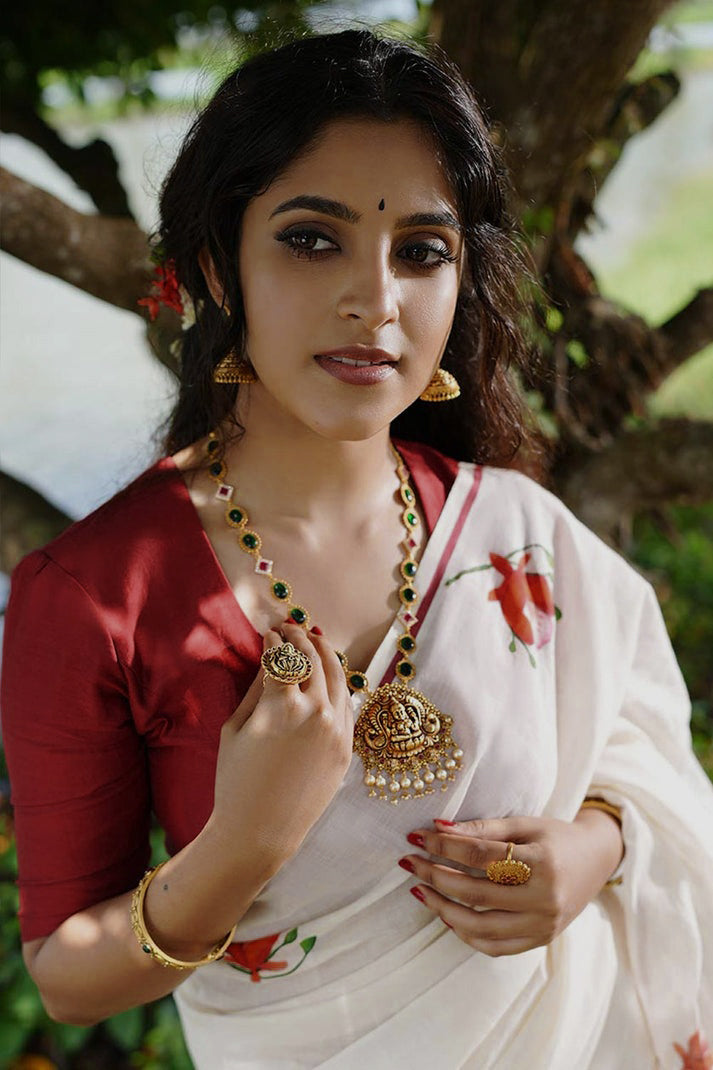 Maroon Chanderi Blouse