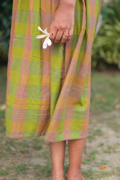 Green Handloom Dress