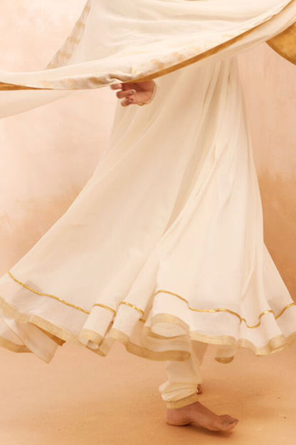 Ivory Anarkali Set